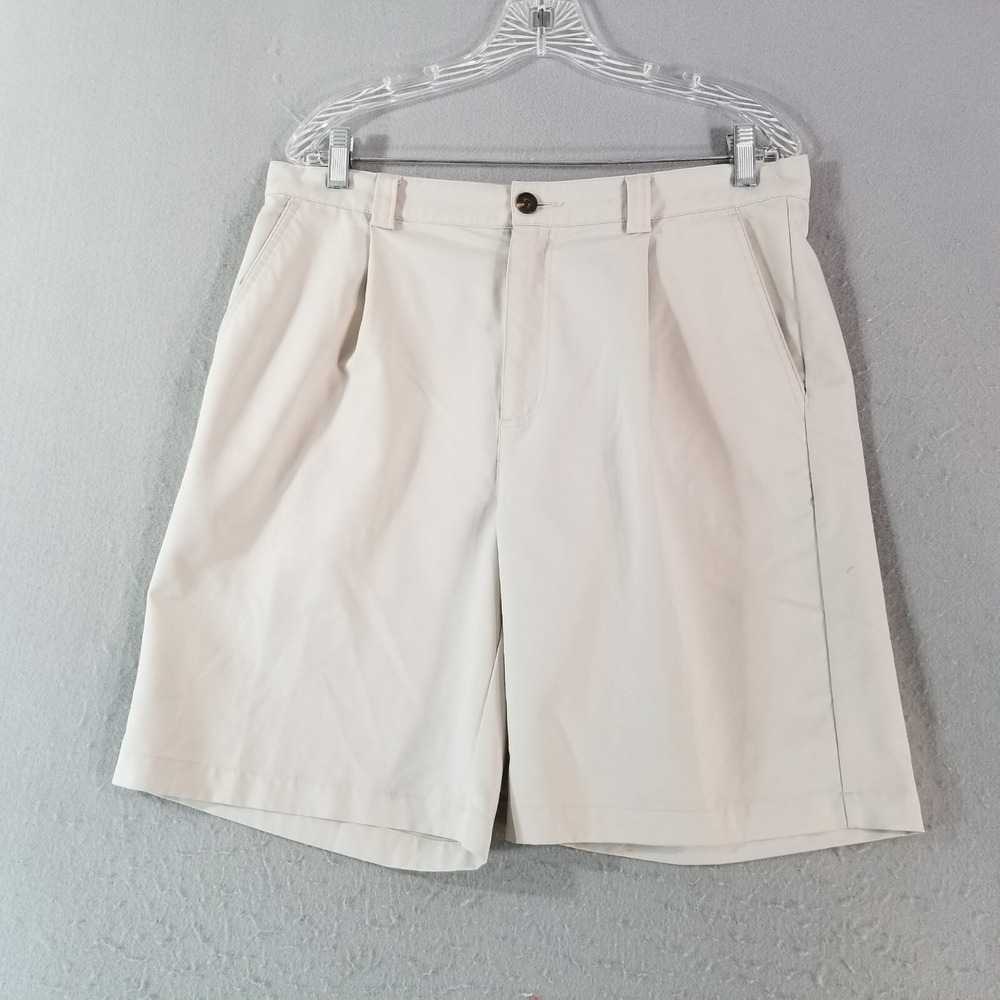 Adidas golf shorts men's 34x9 beige Dri-Fit Outdoor Sports